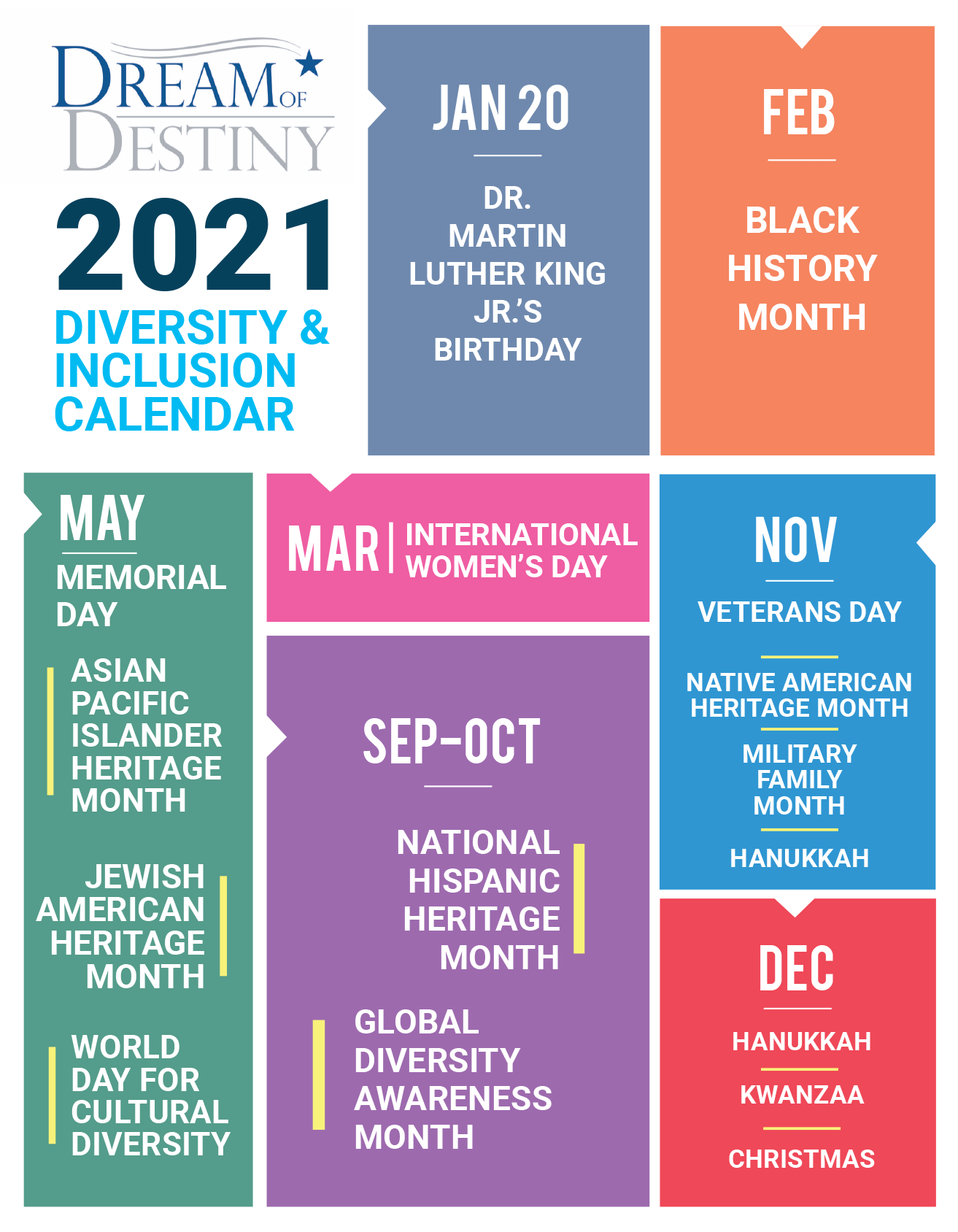 2024 Diversity And Inclusion Calendar - Printable Word Searches